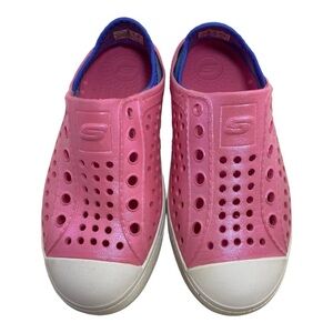 Skechers Girl's Guzman Steps Pink/Blue Slip-On Sandals Size 13 Shoes